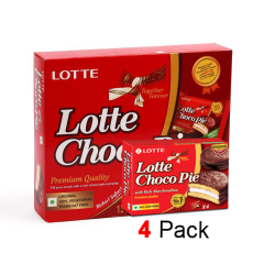 Lotte Choco Pie - With Rich Marshmallow, 28 g (Pack of 12+4)