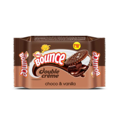 Sunfeast Bounce Double Crème Choco & Vanilla Biscuit, 70g