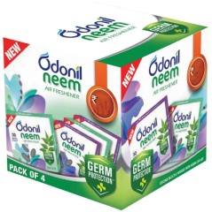 Odonil Bathroom Air Freshener Blocks Neem Mixed Fragrances, 48 g (Pack of 4)