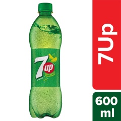 7 Up Soft Drink - Lemon, 600 ml Bottle