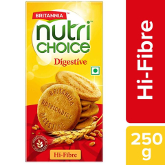 Britannia NutriChoice Digestive High Fibre Biscuits - Family Pack, 250 g
