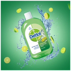 Dettol Liquid Disinfectant Cleaner for Home - Lime Fresh, 1 L