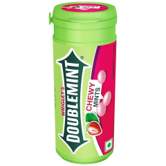 Doublemint Chewy Mints - Strawberry Flavour, 33.6g Tube