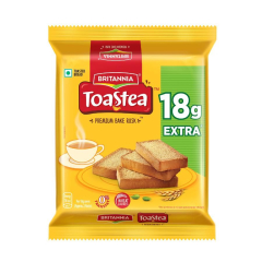 Britannia Toastea Rusk Toast - Crispy Baked, Premium Quality Teatime Snack, 200 g