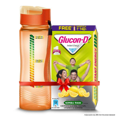 GLUCON-D Instant Energy Health Drink Nimbu Pani - 1kg Refill (Sipper Free)