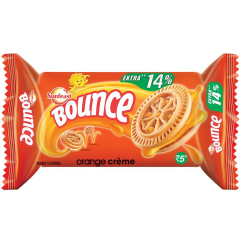 Sunfeast Bounce Double Crème Orange & Vanilla Cream Biscuits 34gm