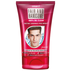 Emami FAIR AND HANDSOME Instant Fairness Fase Wash - For Men, Removes Oil, 50 g
