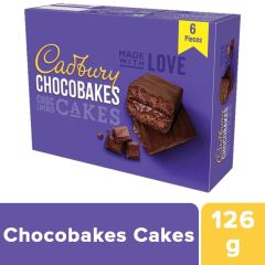 Cadbury Chocobakes Choc Layered Cakes, Family Pack, 126g(6 pieces)