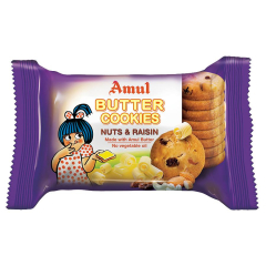 Amul Nuts & Raisins Cookies, 50 g Polyfilm