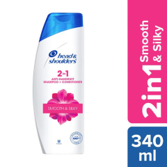 Head & Shoulders Smooth and Silky 2-in-1 Shampoo + Conditioner, 340ml