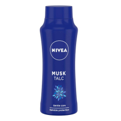  NIVEA Talcum Powder for Men & Women, Musk, For Gentle Fragrance & Reliable Protection Against Body Odour, 100 g
