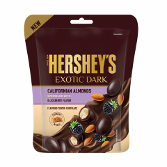 HERSHEY'S Exotic Dark Chocolate- Californian Almond Sprinkled with BlackBerry Flavor 60g