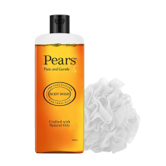  Pears Pure and Gentle Shower Gel, 250ml+(Free Loofah)