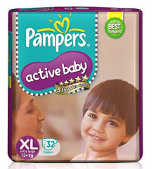 PAMPERS ACT.BABY XL 12+KG 32P
