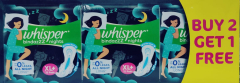 Whisper bindazZZ Nights Sanitary Pads for Women, XL+, (15PAD X 3 )COMBO