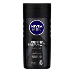 NIVEA Men Body Wash, Deep Impact, 3 in 1 Shower Gel , 250 ml