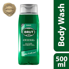 Brut Original All-In-One Hair & Body Shower Gel - For Men, 500 ml