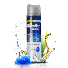 Gillette Series Pure and Sensitive Pre Shave Gel - 195 g