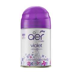 Godrej aer Matic Refill - Automatic Air Freshener with Flexi Control | Violet Valley Bloom (225ml)