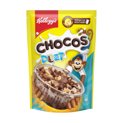 Kellogg's Chocos Duet, with Whole Grain, Source of Fibre, Breakfast Cereals, 375g Pack