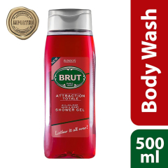 Brut Attraction ALL-IN-ONE Shower gel for Hair & Body | Authentic Fragrance | 500ml