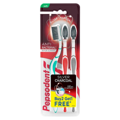 PEPSODENT CHARCOAL TOOTH BRUSH  SOFT BUY2-GET1 FREE