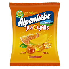 Alpenliebe Juicyfills, Orange & Mango Flavour, Assorted Candy Pouch, 380 g
