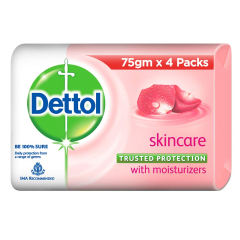 Dettol Skincare Germ Protection Bathing Soap bar, 75gm (Pack of 4)