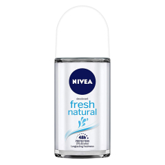 Nivea Deodorant Roll On, Fresh Natural for Unisex, 50ml