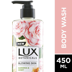 Lux Botnicals Glowing Skin Gardenia & Honey Body Wash - For Women, 450 ml