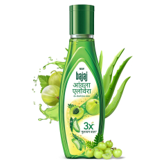 Bajaj Amla Aloe Vera Hair Oil, Green,35ML