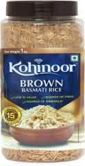 Kohinoor Brown Authentic Basmati Rice, 1 Kg Jar