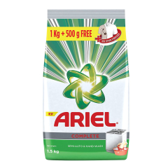Ariel Complete Detergent Washing Powder - 1 kg with Free - 500 g