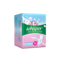 Whisper Ultra Soft Sanitary Pads for Women, XL+, 15 Napkins