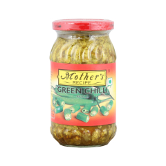 Mother's Recipe Pickle - Green Chilli, 400g Bottle