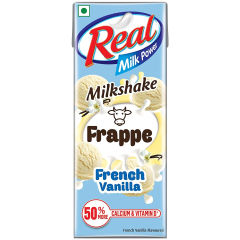 Real Frappe Milkshake - French Vanilla , 180 ml-Tetra pack