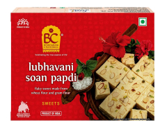 Bhikharam Chandmal - Lubhavani Soan Papdi - Flaky Sweets Indian Soanpapdi 450g