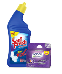 Sanifresh Shine Toilet Cleaner- 200 ml with Free Odonil Air Freshner - 10RS