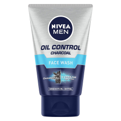 NIVEA Men Face Wash for Oily Skin, Oil Control with Charcoal & Cooling Mint, 50 g