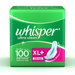 WHISPER ULTRA CLEAN (sanitarypad) XL+ 15PAD