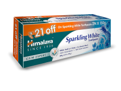 Himalaya Herbals Sparkling White Toothpaste 150gX2