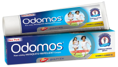Odomos Non-Sticky Mosquito Repellent Cream With Vitamin E & Almond - 50 Gm