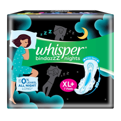 Whisper Bindazzz Nights Xl+ 7s Sanitary Pads for Women