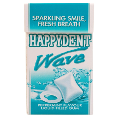 Happydent Wave Liquid Filled Chewing Gum, Peppermint, 14.7g 