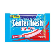 Center Fresh 3 Layer Gum -Strawberry Flavour, 7.2GM