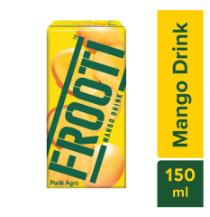 Frooti Drink - Fresh 'N' Juicy Mango, 150 ml Tetra