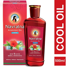 Navratna Ayurvedic cool hair oil with 9 herbal ingredients, 500ml