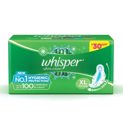 WHISPER ULTRA CLEAN XL 30PADS