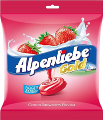 Alpenliebe Gold, Cream Strawberry Candy Pouch, 380 g, 100 pc