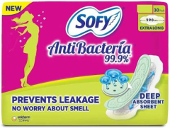 SOFY Anti Bacteria XL 30 Wings Sanitary Pad Sanitary Pad